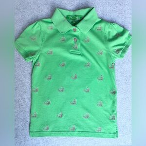 Masters Kid Green Polo Golf Logo Size XS